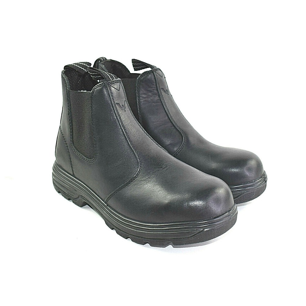 Thorogood Women's Black leather Chelsea Work Boots EH PR SR Steel Toe 9.5 M New